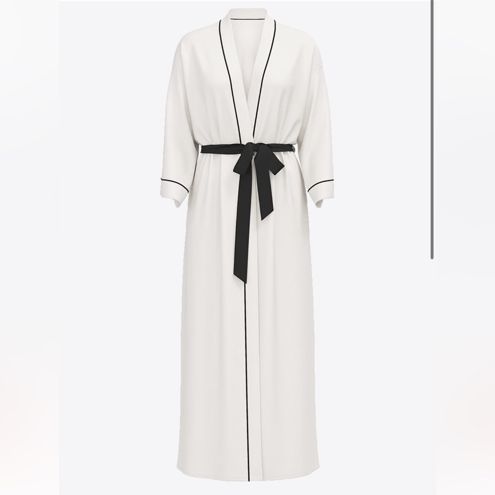 VS Modal Soft Velvet-Trim Maxi Robe - Picture 3 of 5